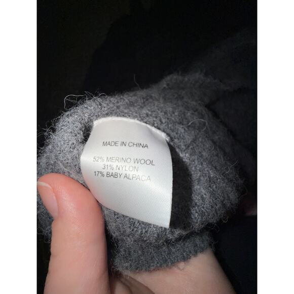 QUINCE Heather Gray Wool & Alpaca Knit Crew Neck Sweater Size M - Picture 2 of 6